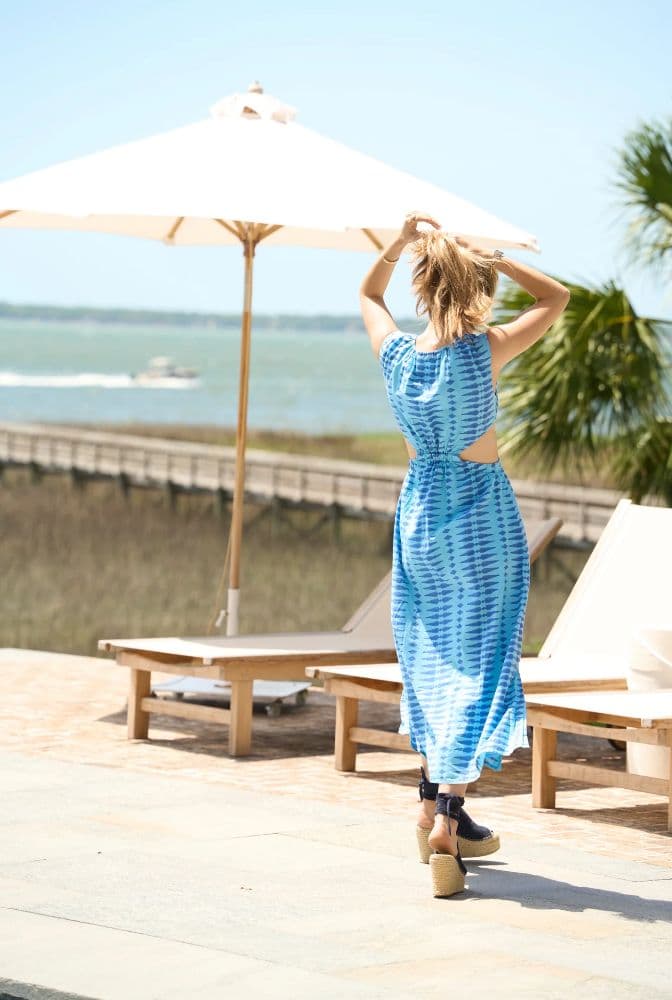 Chakeris Ansley Ocean Blue Maxi Dress - Image 2