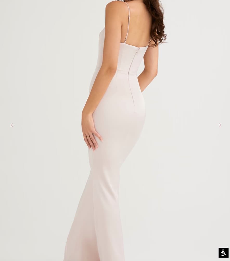 HOUSE OF CB OLIVETTE CORSET MAXI DRESS IN CRYSTAL SIZE XS REG CUP - Image 3