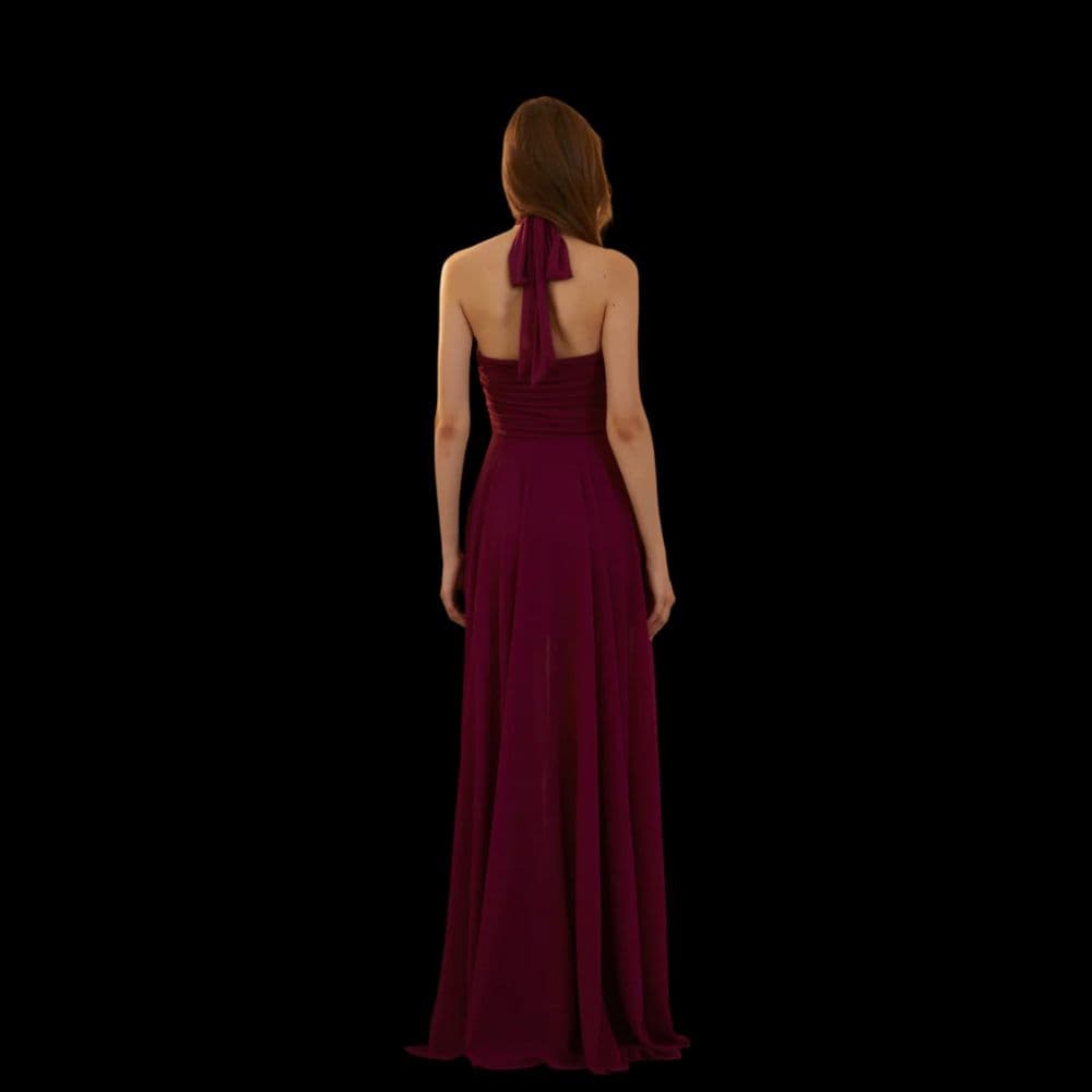 Miss Rosier Kerstin Purple Ruched Maxi Dress - Image 2