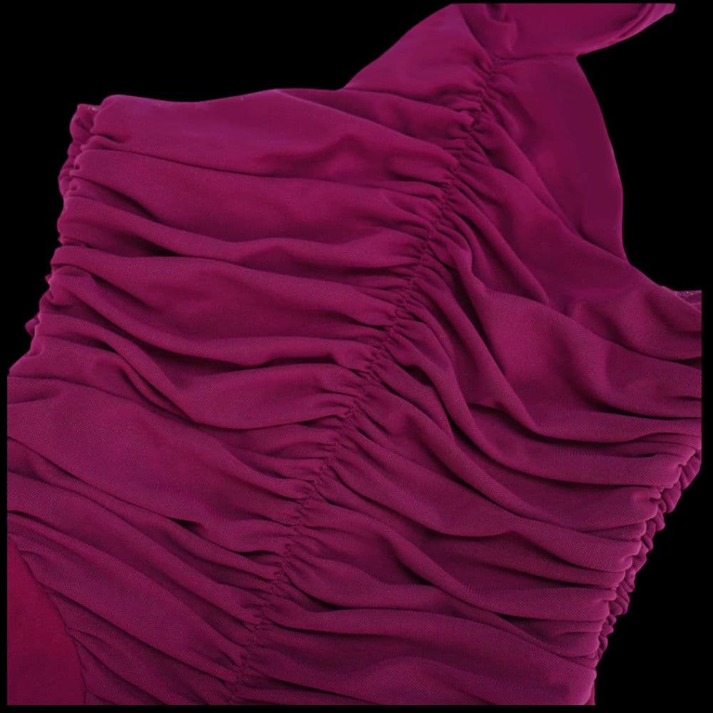 Miss Rosier Kerstin Purple Ruched Maxi Dress - Image 5