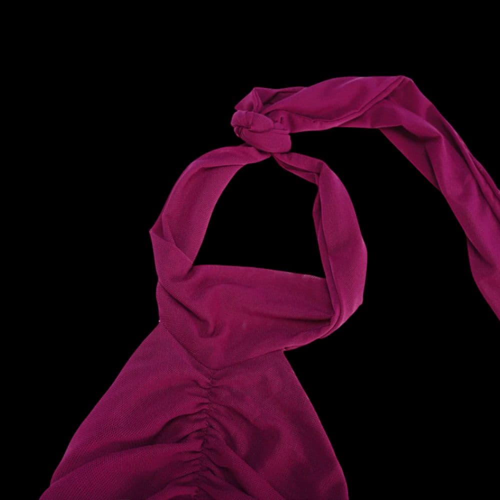 Miss Rosier Kerstin Purple Ruched Maxi Dress - Image 3