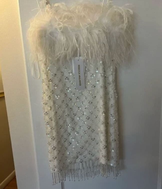 White Mini Rebecca Vallance Dress - Image 1