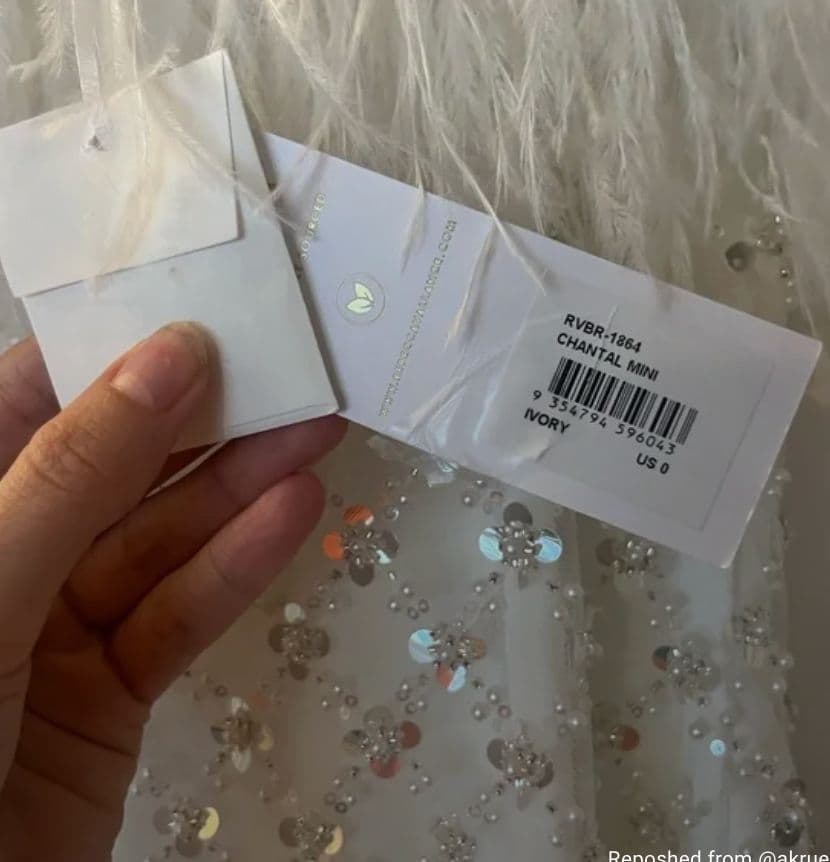 White Mini Rebecca Vallance Dress - Image 2