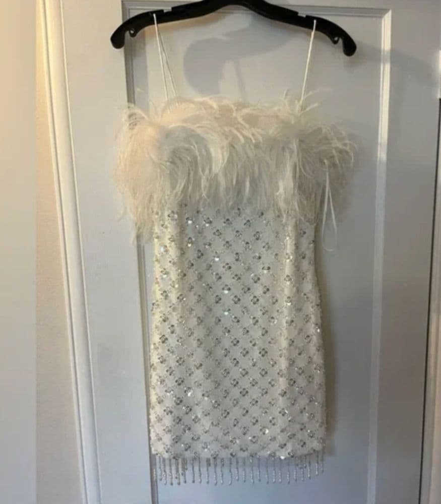 White Mini Rebecca Vallance Dress - Image 4