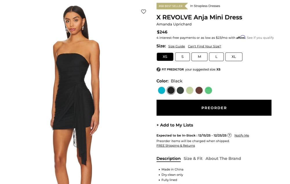 Brand new Black Amanda Uprichard mini dress - Image 3