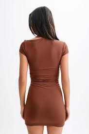 Brown mini dress - Image 3