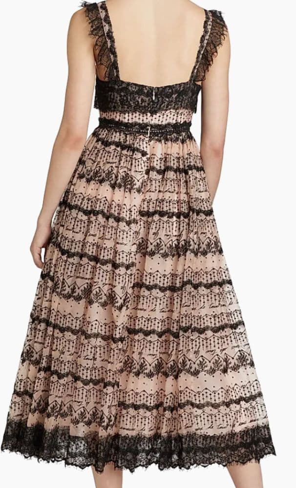 Cinq à Sept  Fen Lace-Trim Silk Sleeveless Midi-Dress - Image 2