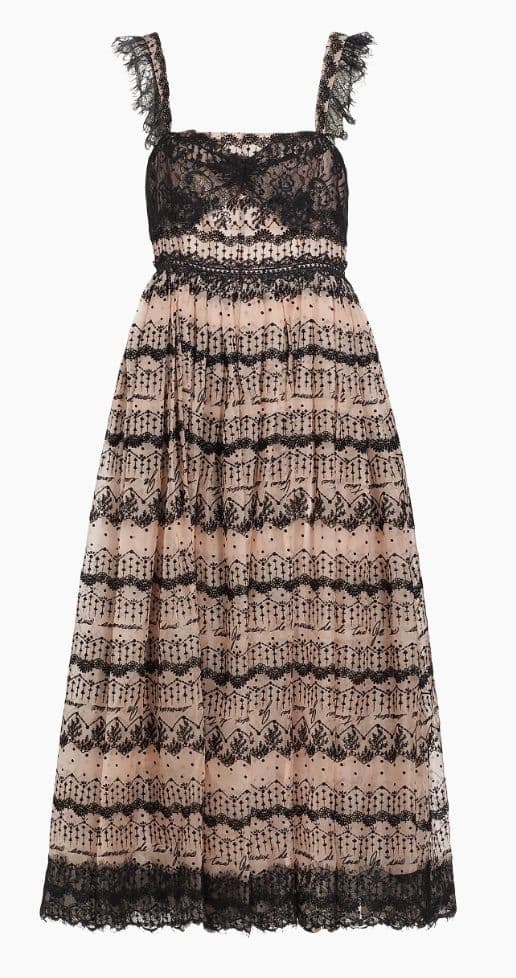 Cinq à Sept  Fen Lace-Trim Silk Sleeveless Midi-Dress - Image 1