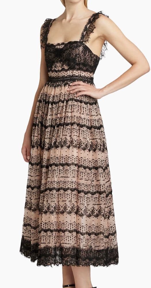 Cinq à Sept  Fen Lace-Trim Silk Sleeveless Midi-Dress - Image 3