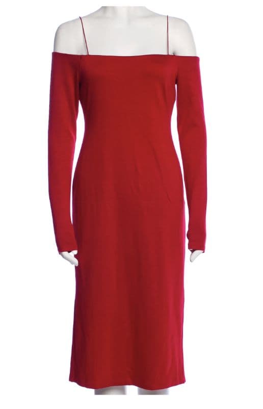 Alice and Olivia Red Off Shoulder Dress - Image 1