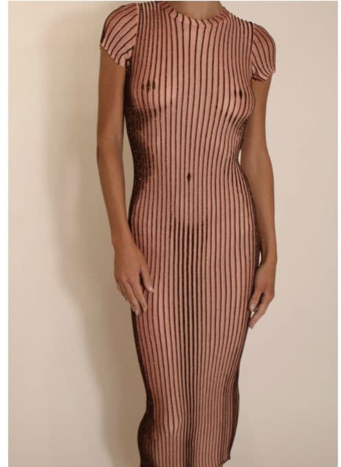 Jean Paul Gaultier JPG Pink Knit Dress - Image 1