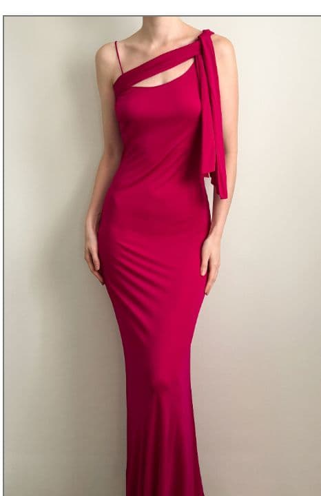 JOHN GALLIANO 2000S FUSCHIA SHOULDER KNOT DRESS - Image 2