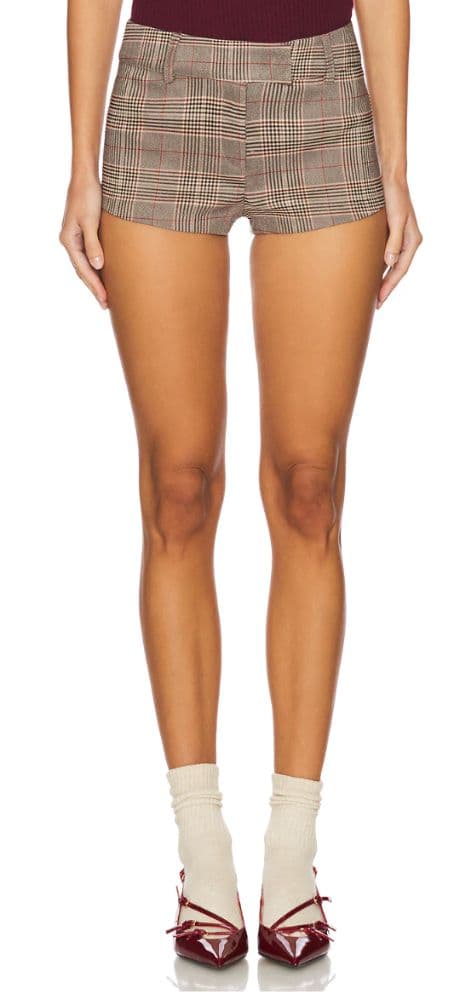 Revolve Superdown Jen Micro Plaid Shorts - Image 2