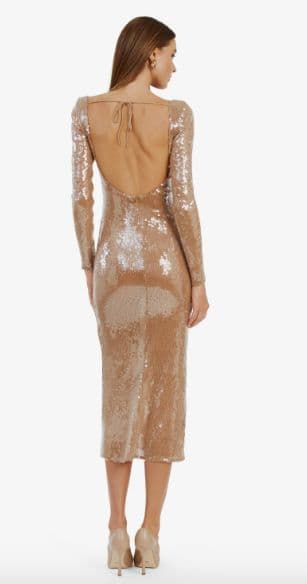 Bardot Verona Sequin Maxi Dress in Nude - Image 2