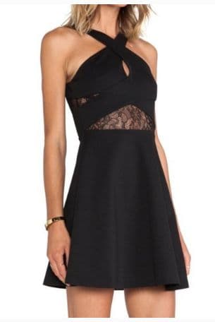 BCBGeneration Black Lace Cocktail Dress - Image 2