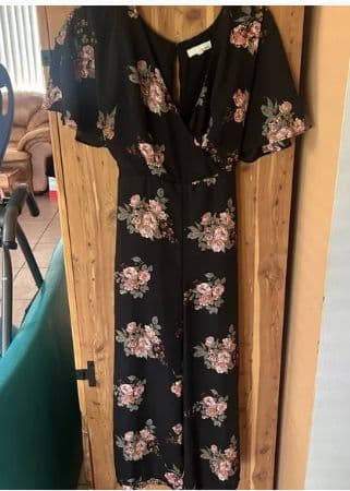June & Hudson (Nordstrom) Black Floral Jumpsuit - Image 2