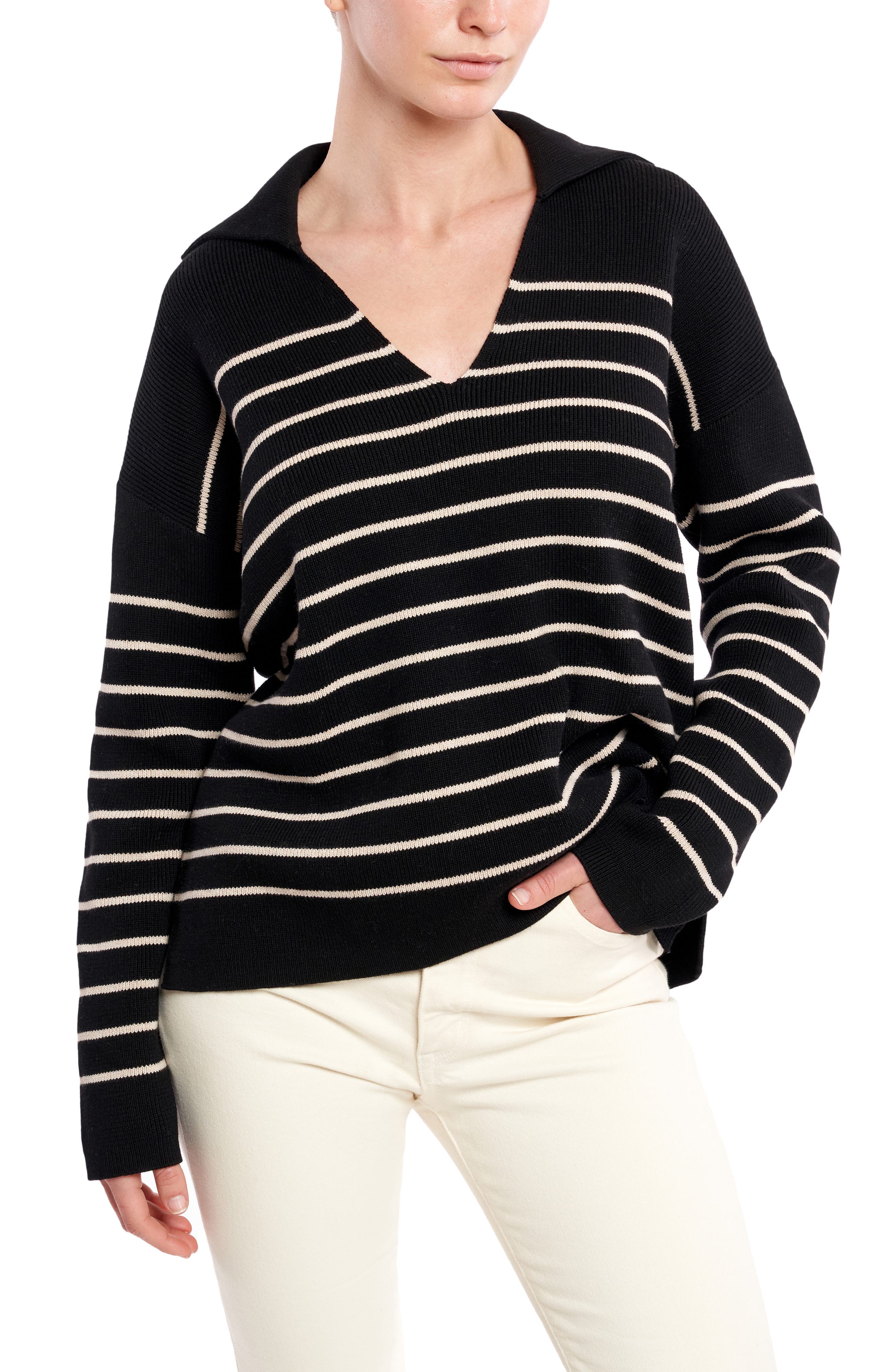 Sailor Stripe Cotton Sweater - Image 1