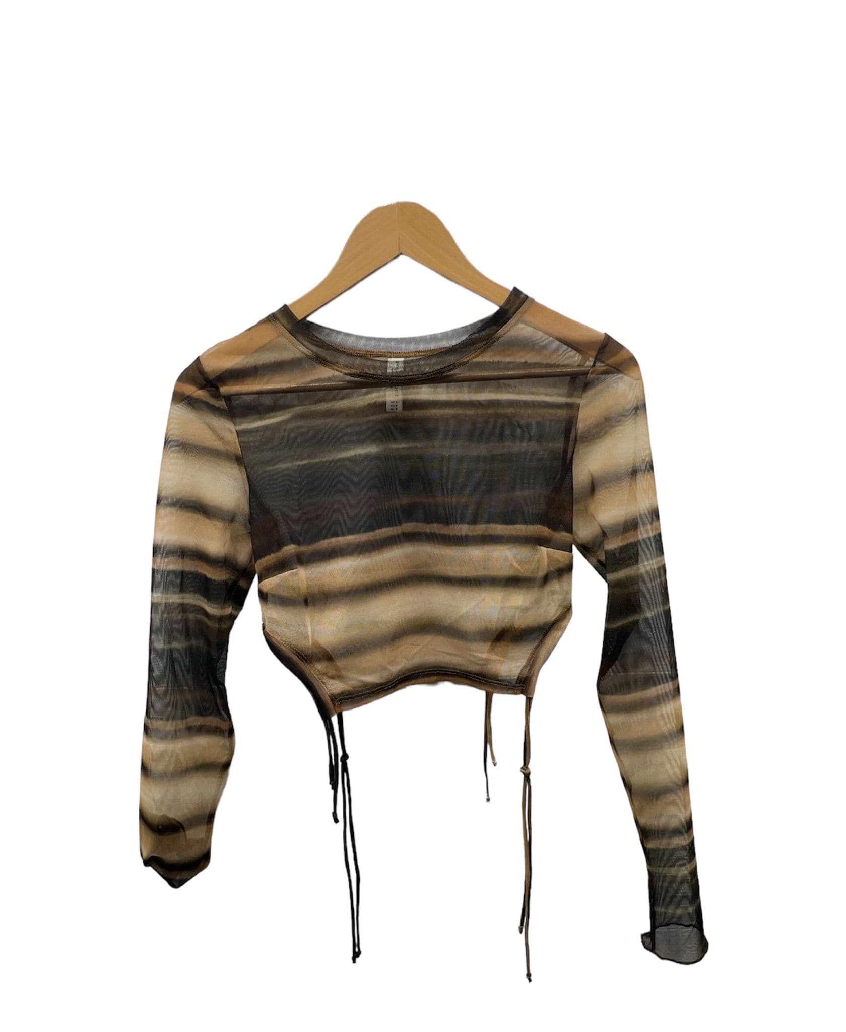 Watercolour Long Sleeve Crop Top - Image 3