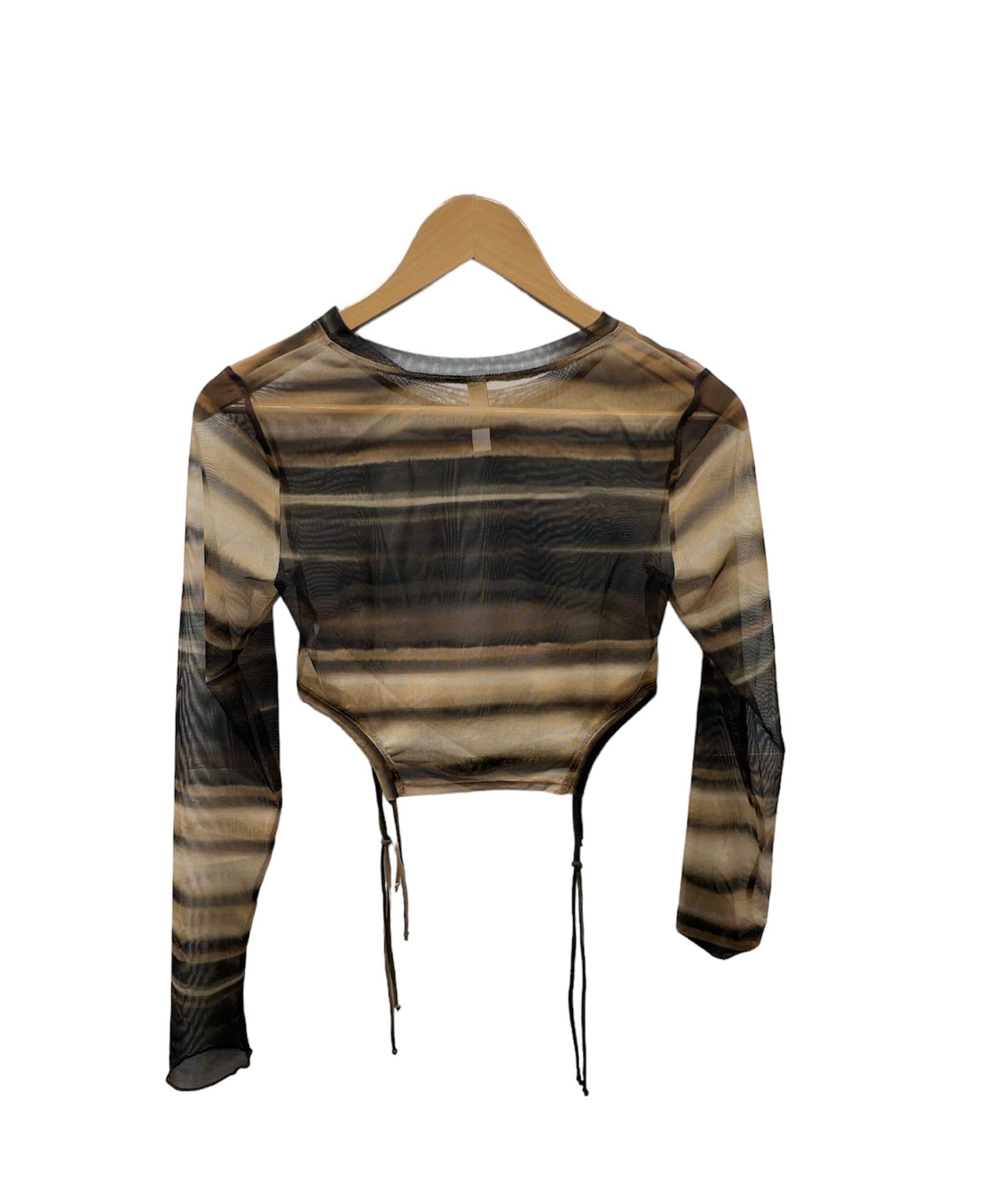 Watercolour Long Sleeve Crop Top - Image 2