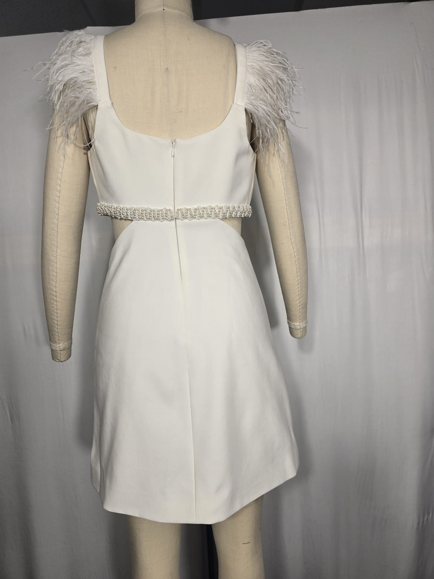 Mini Taliah Dress In White - Image 2
