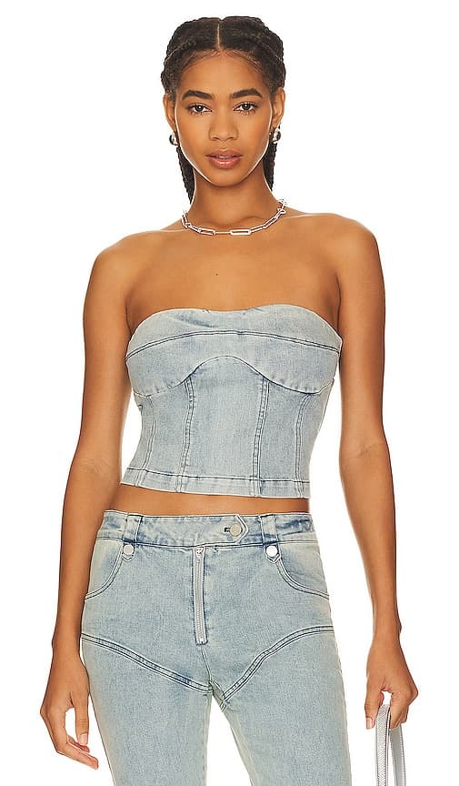 Leon Corset In Light Blue - Image 1