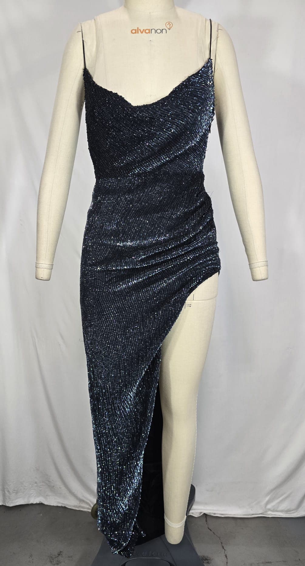 Katya Dress In Oil Black - Image 2