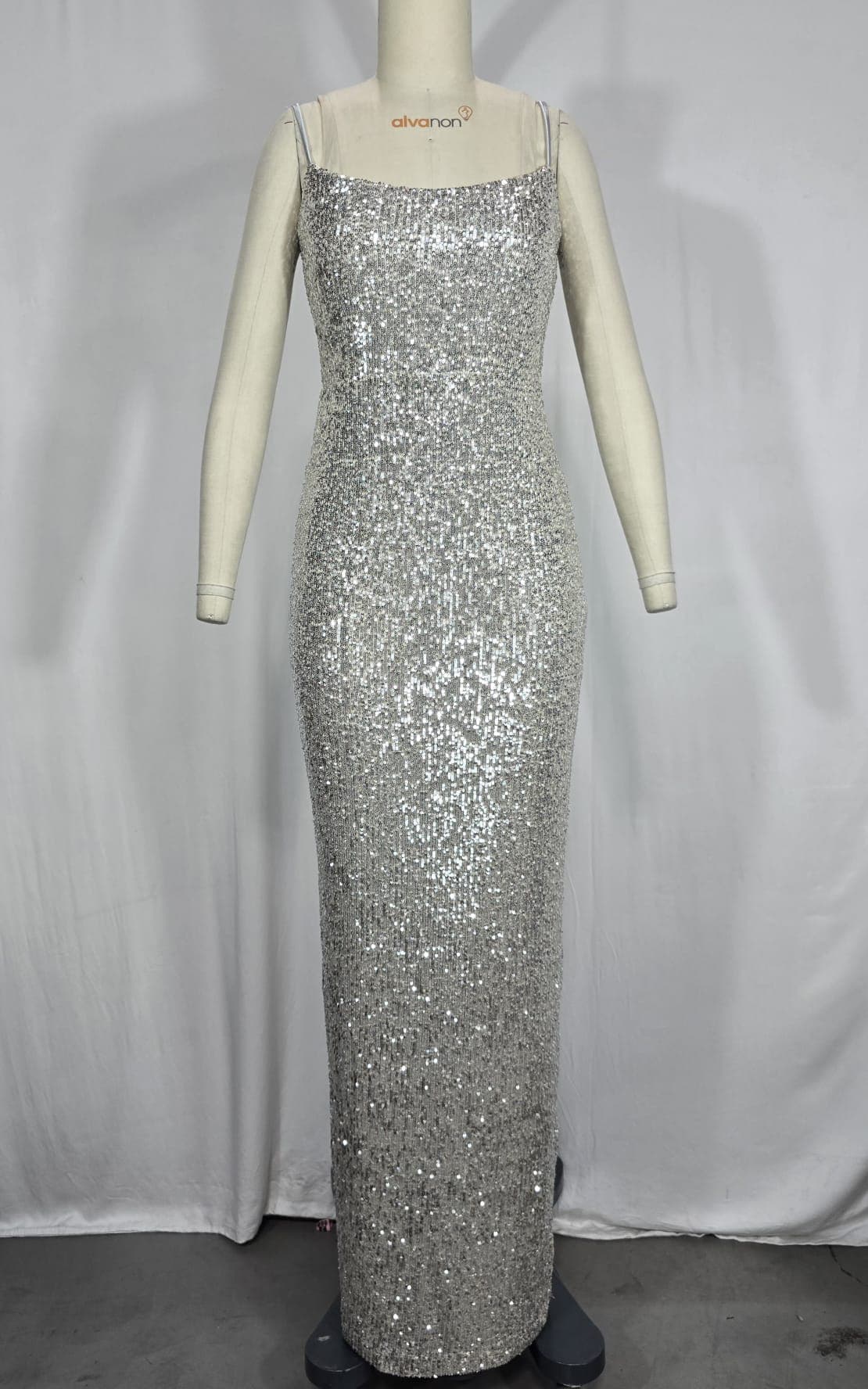 Lovers Nothings Sequin Gown In Silver - Image 3