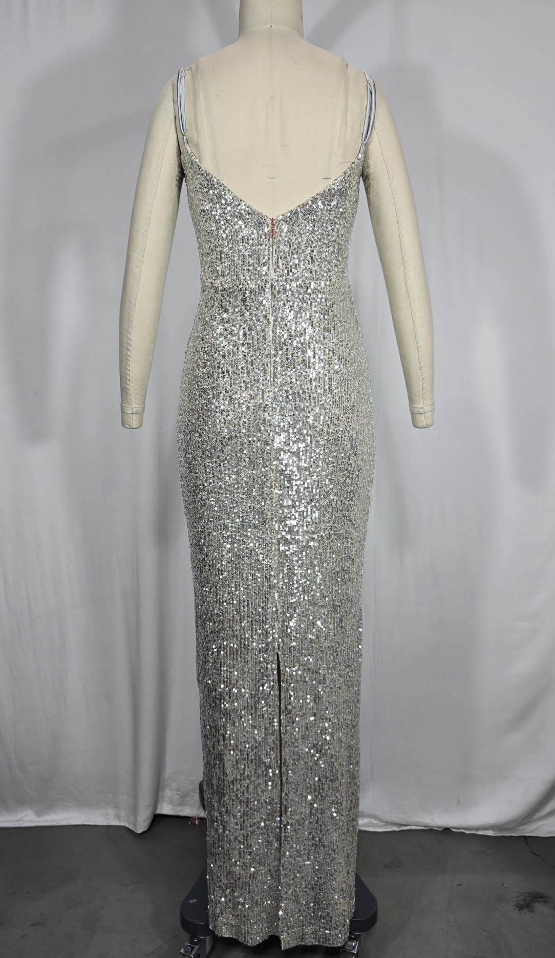 Lovers Nothings Sequin Gown In Silver - Image 2