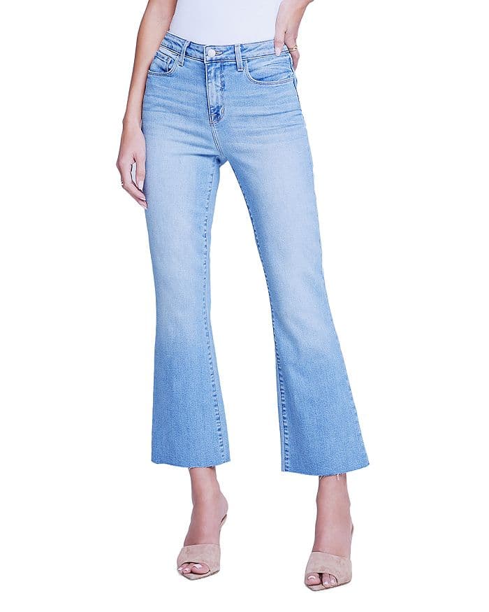 Kendra High Rise Cropped Flare Jeans - Image 1