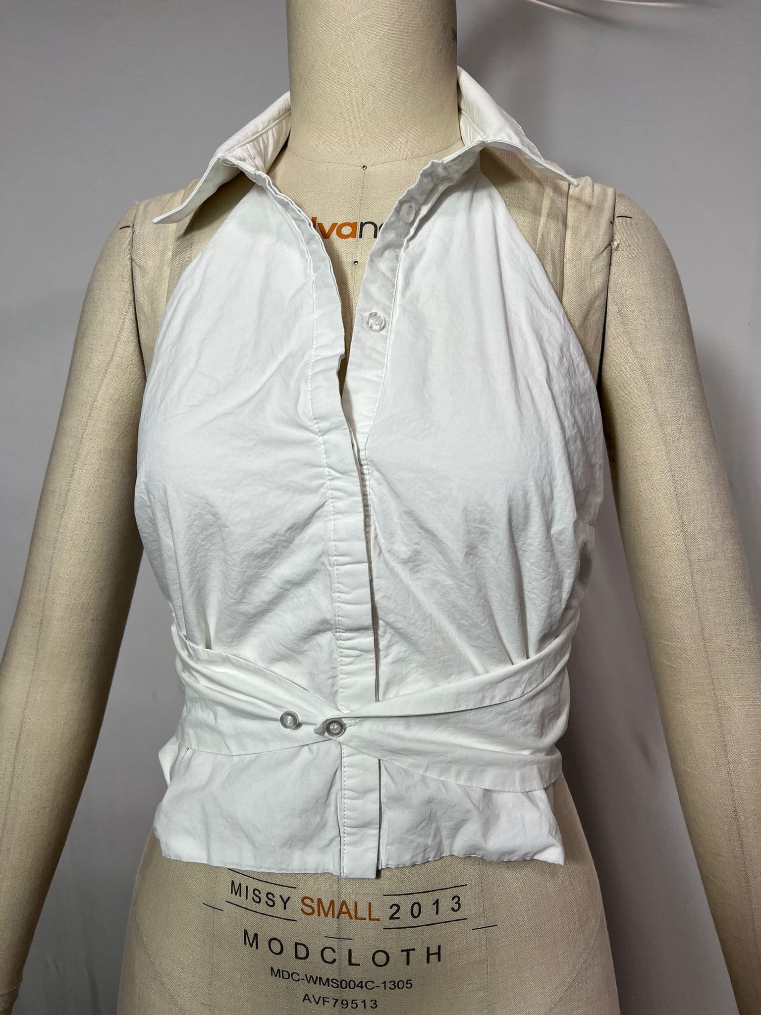 Refresh Halter Shirt In Chalk - Image 2