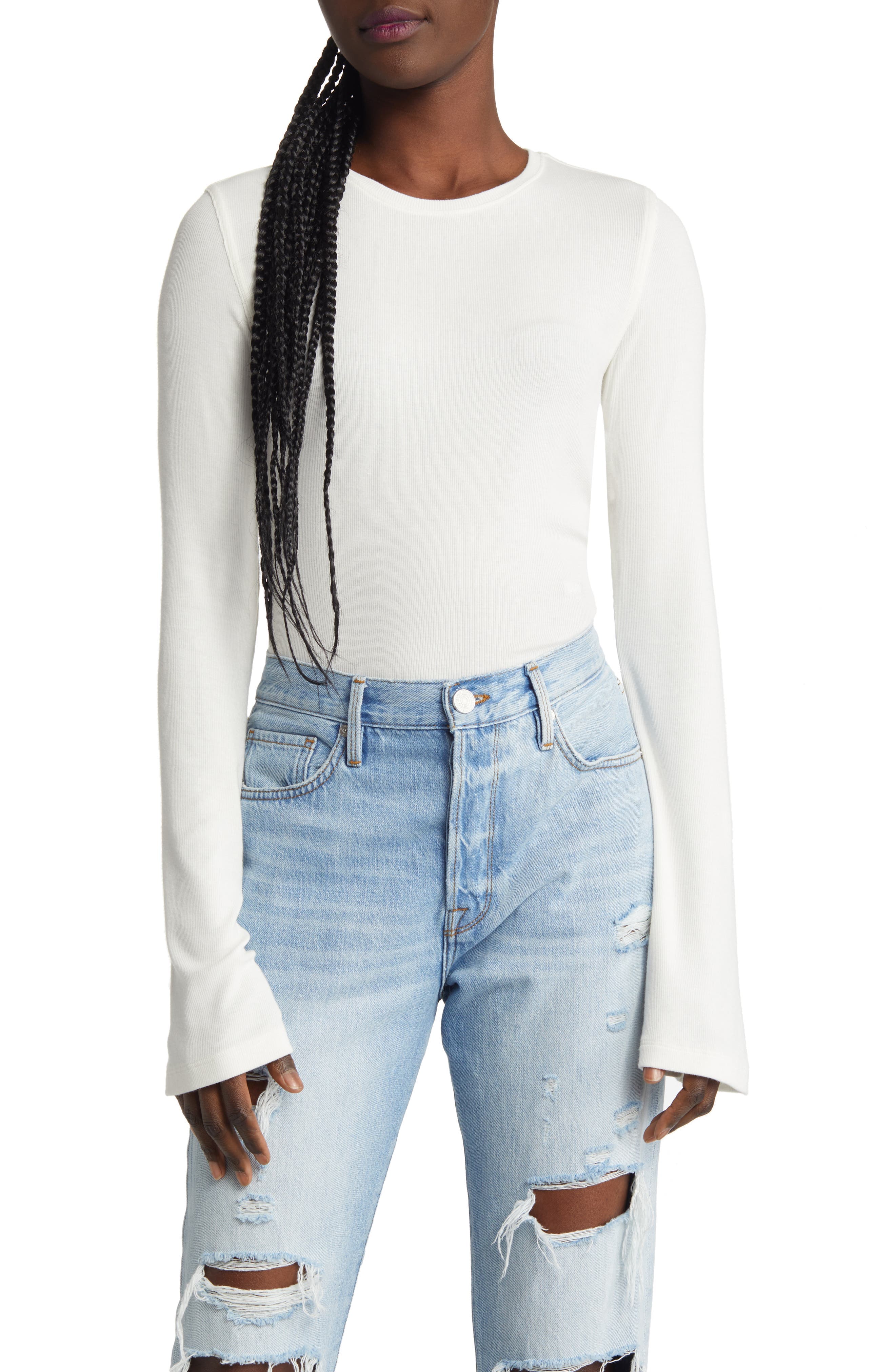 Long Sleeve Rib Top - Image 3