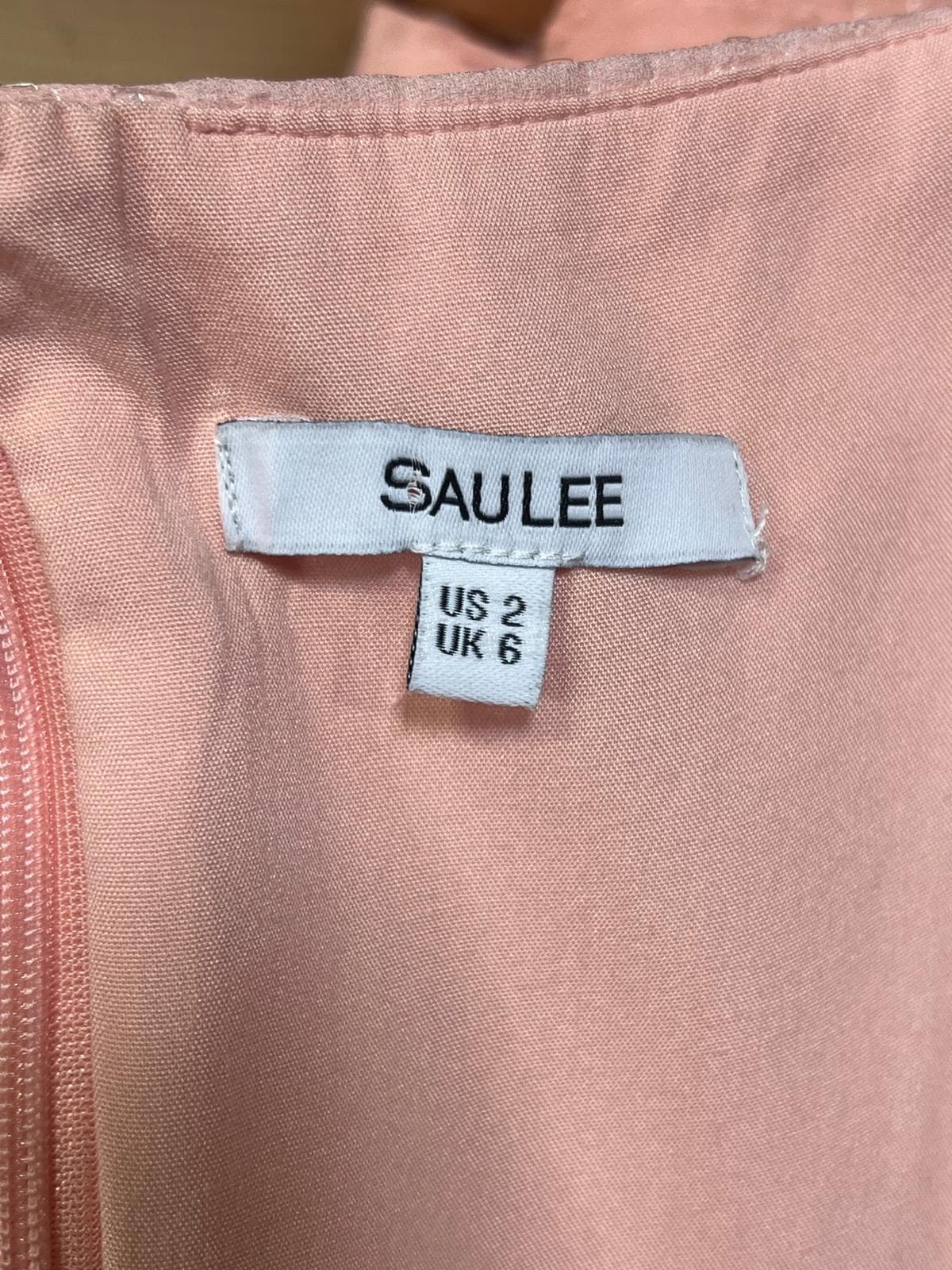 Talia Dress In Blush Red Ombre - Image 4