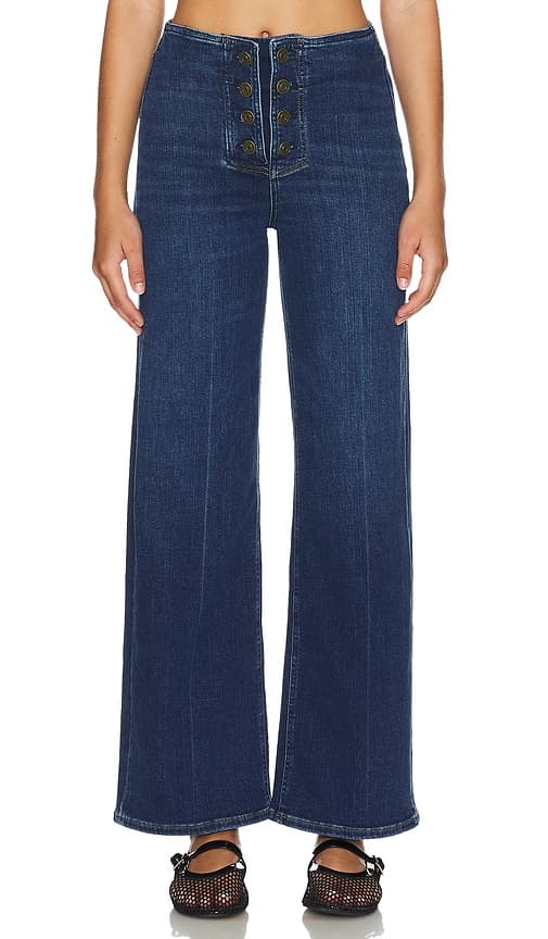 Le Slim Palazzo Sailor Pant In Ionview - Image 1