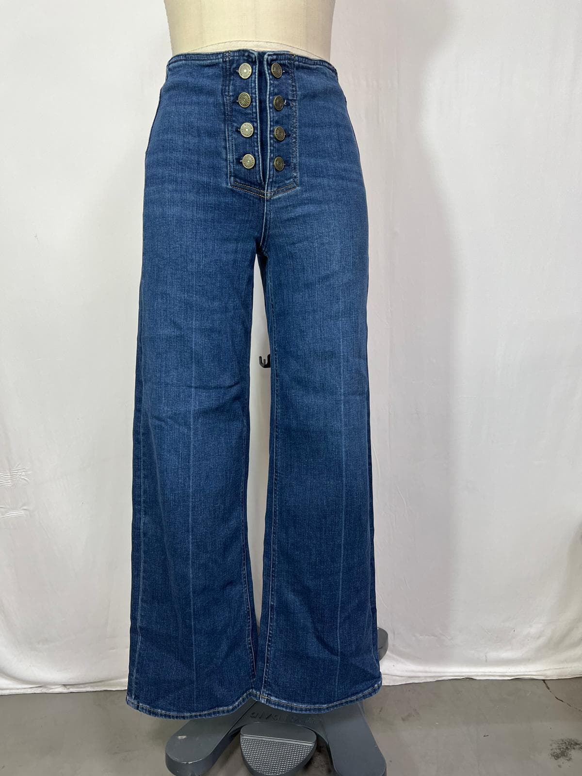 Le Slim Palazzo Sailor Pant In Ionview - Image 3