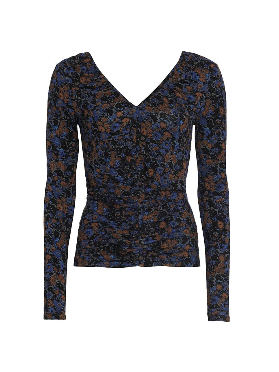 Dempsey Floral-Print Ruched Jersey Top - Image 1