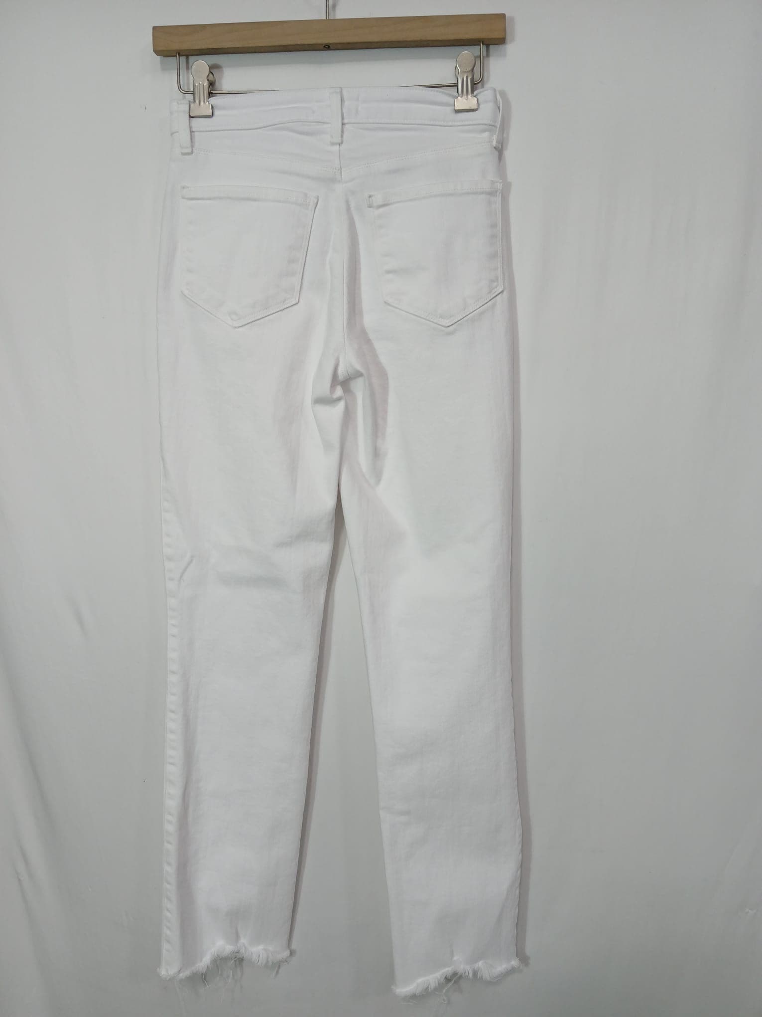 Draya High Rise Slim Straight Walk Off Jeans In Blanc - Image 3