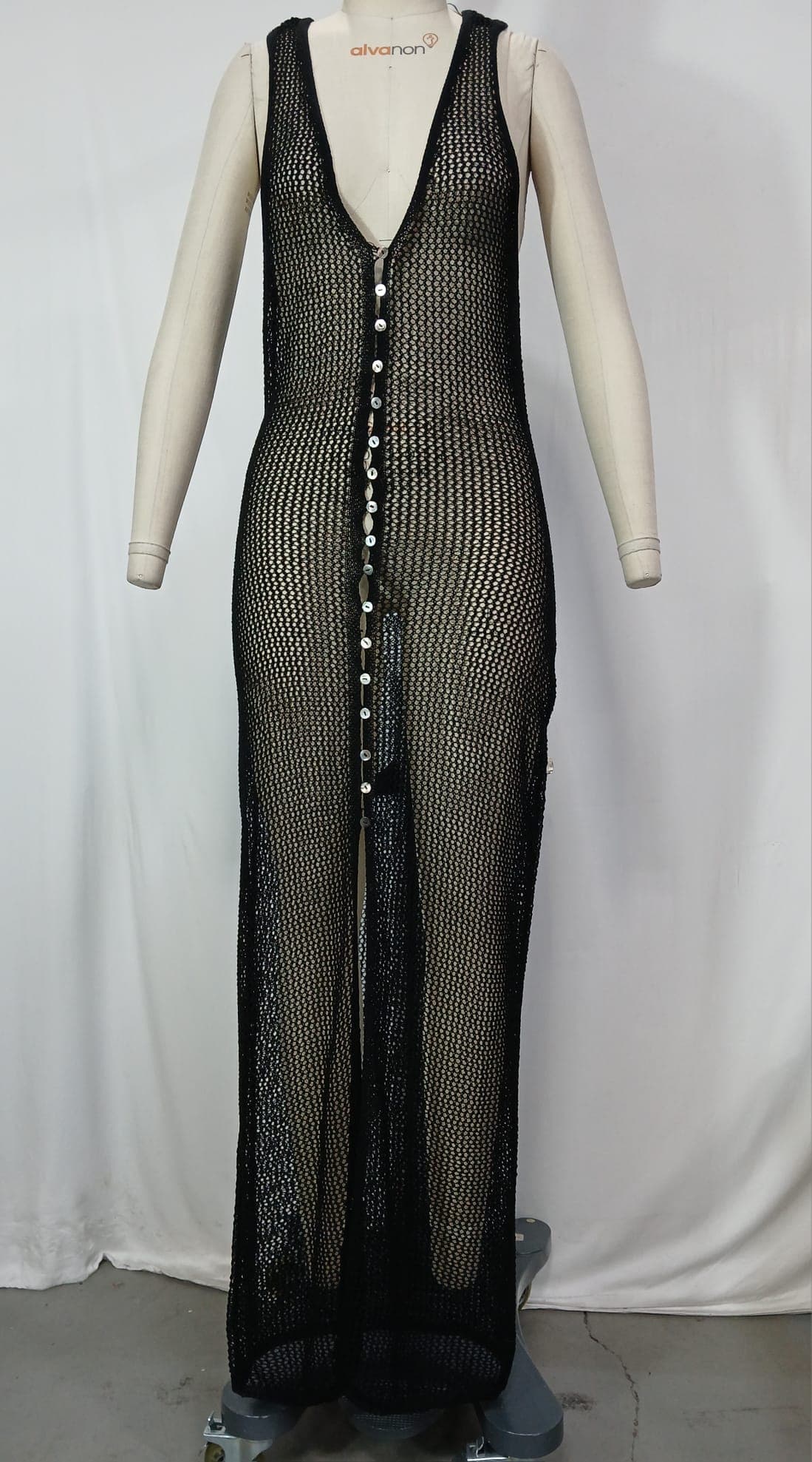 Adrift Midi Dress In Black - Image 3