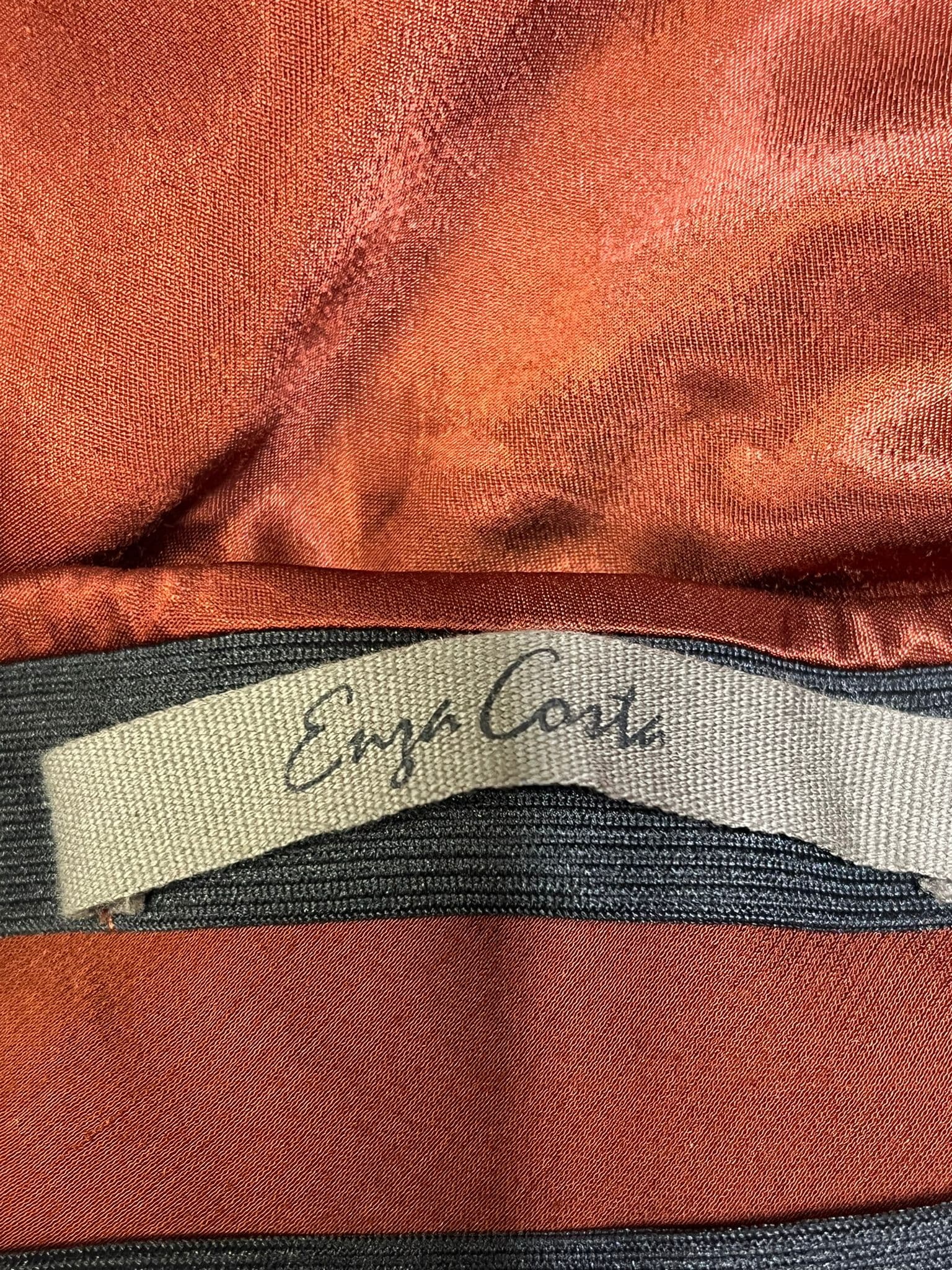 Satin Bias Cut Skirt In Umber - Image 4