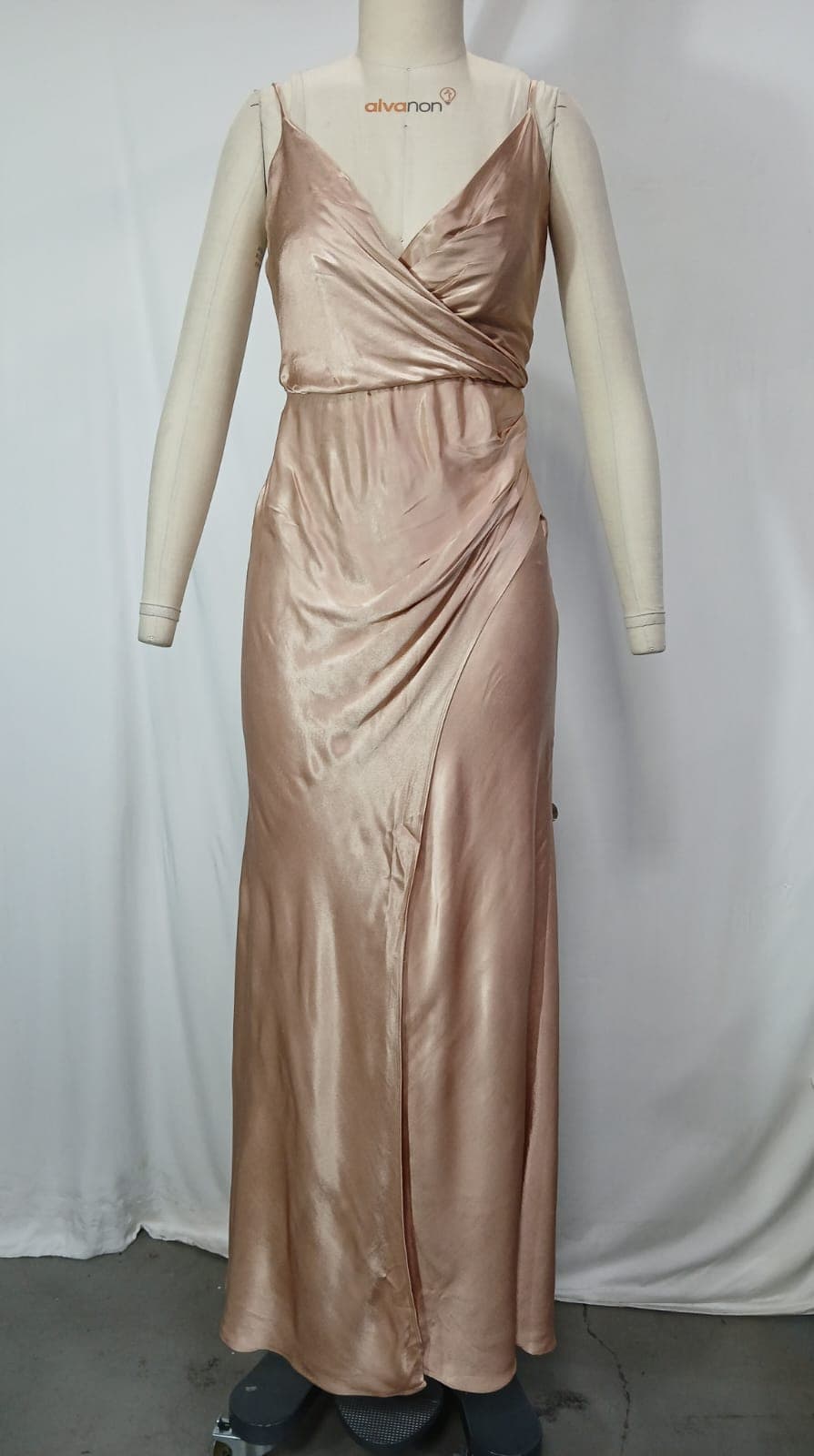 La Lune Cross Draped Maxi Dress In Desert Rose - Image 3