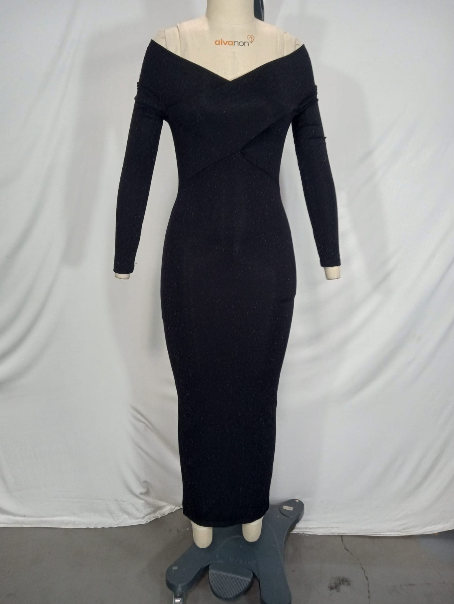 Delta Shimmer Dress In Black - Image 2