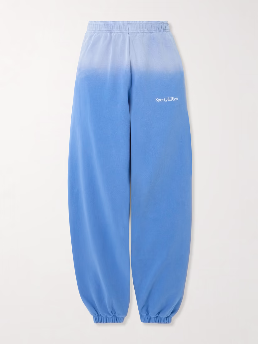 Wellness Ivy Ombr Printed Cotton-Jersey Sweatshirt - Image 1
