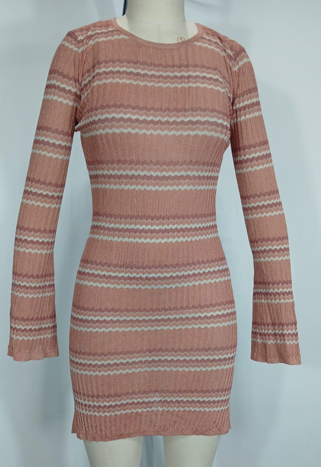 Waloma Mini Tunic Dress In Shimmy Shimmy Chevron - Image 3
