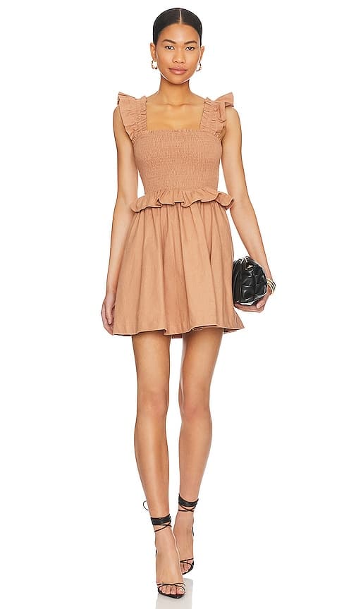 Hillary Mini Dress In Copper - Image 1