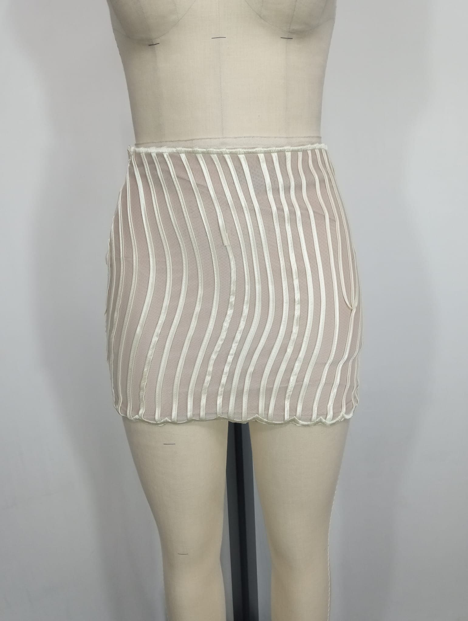 Michael Costello X Revolve Opal Skirt In Ivory & Beige - Image 2