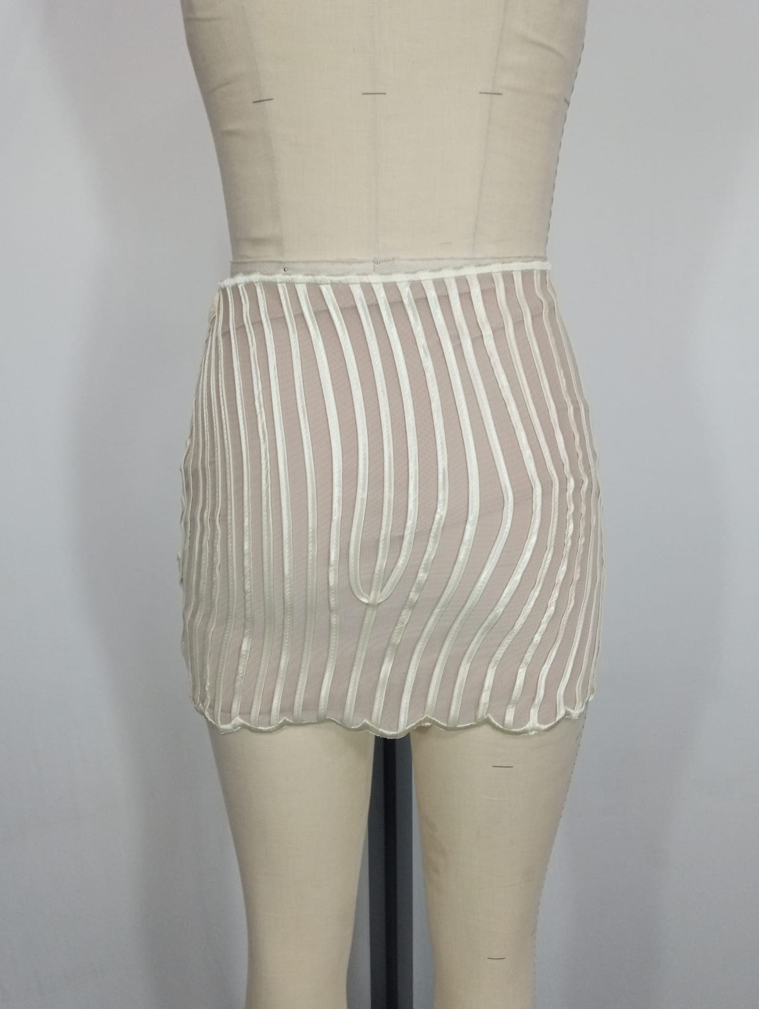Michael Costello X Revolve Opal Skirt In Ivory & Beige - Image 1
