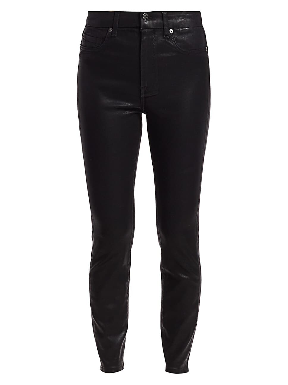 High-Rise Ankle Skinny Coated Jeans - Image 1