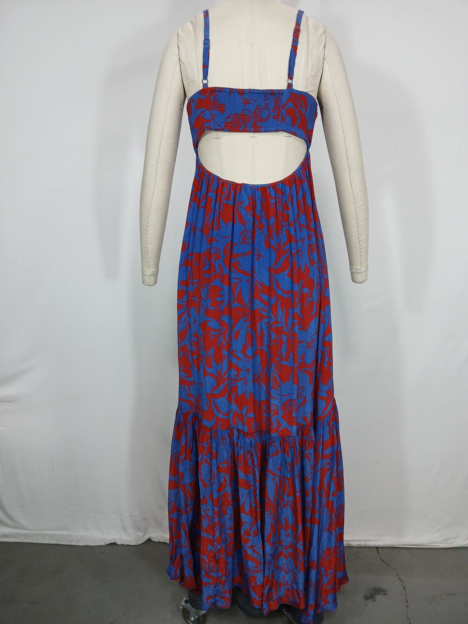 Empire Waist Tank Maxi Dress In Floral - Image 1