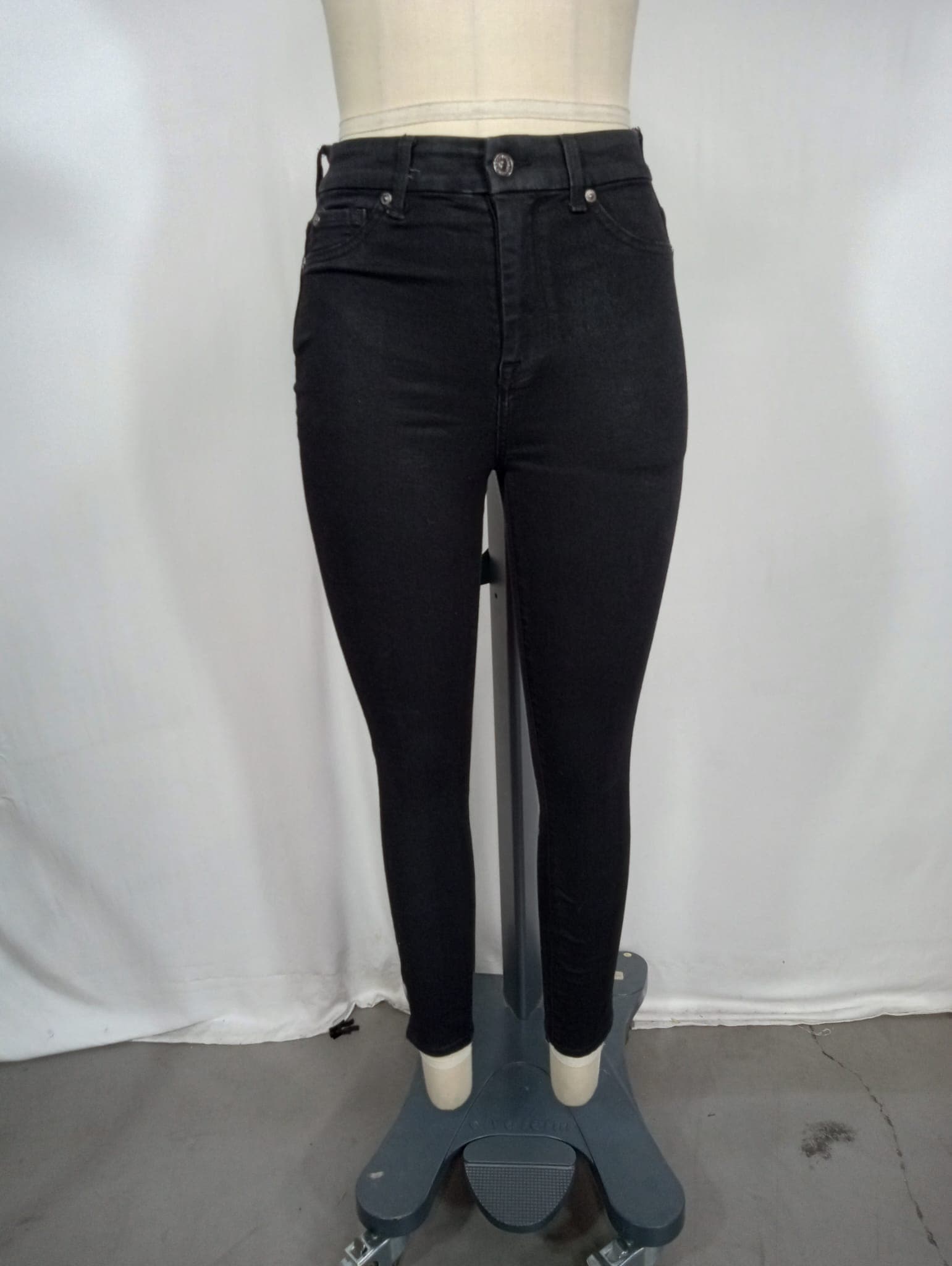 High-Rise Ankle Skinny Coated Jeans - Image 4
