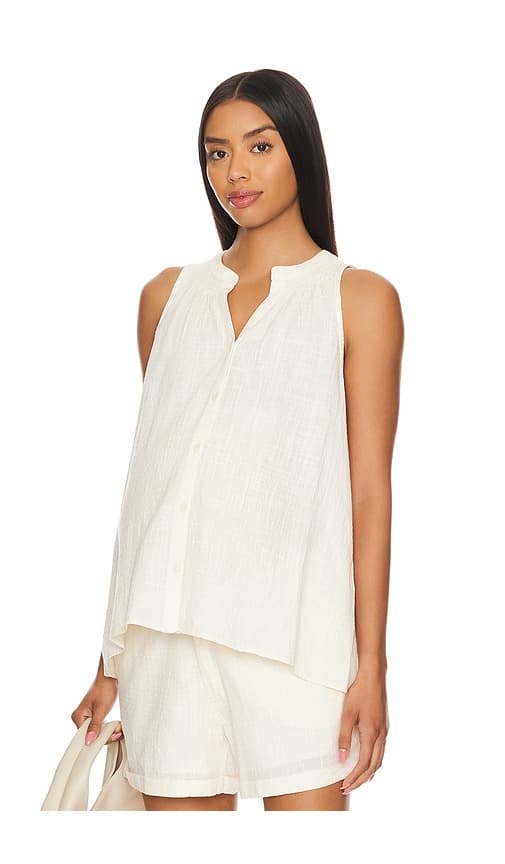 The Cassie Halter Top In Vanilla - Image 1