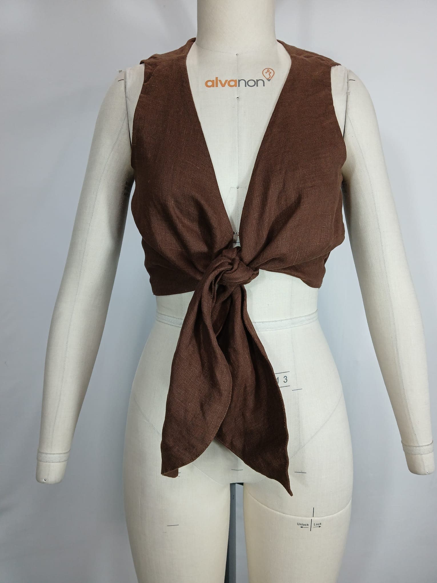 Dalaila Tie Top In Chocolate - Image 4